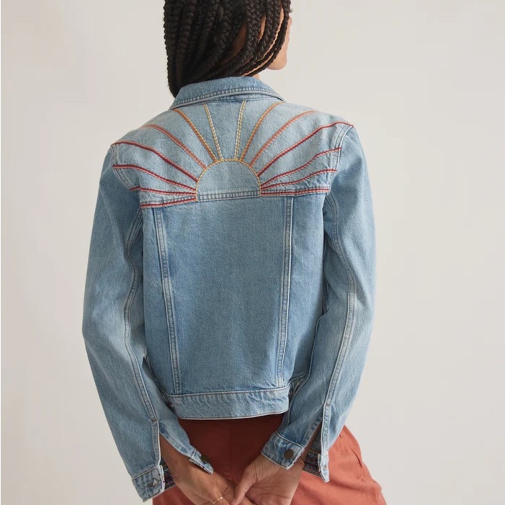 Marine Layer Embroidered Denim Jacket